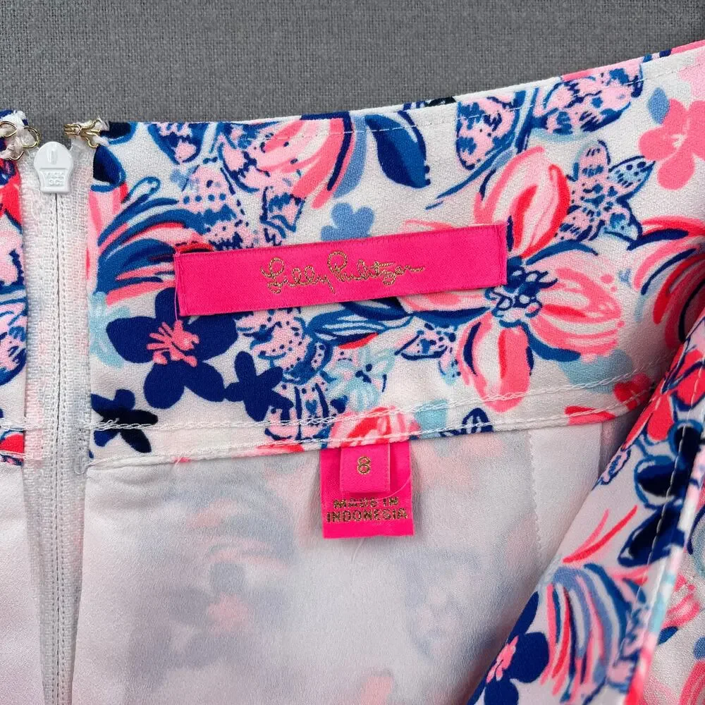 LILLY PULITZER Jonas High Waist Skort Womens 8 Resort White Party Like a Lobstar - Picture 13 of 16